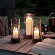 Large Hurricane lamp candle holder
